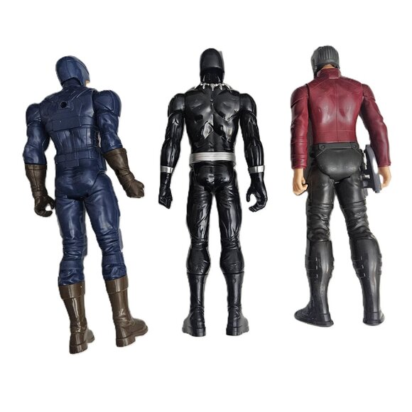 Marvel Set of 3 Action Figures - Captain America, Black Panther, Star Lord - Picture 2 of 3